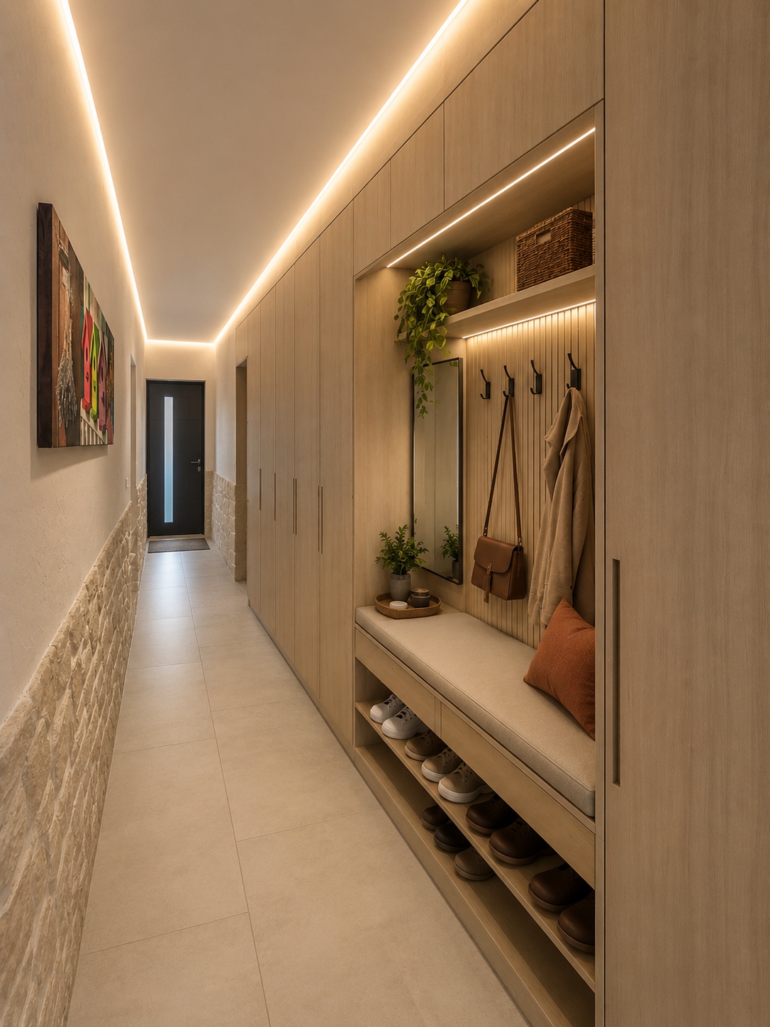 Entrée sur mesure, réalisation CDRELEC